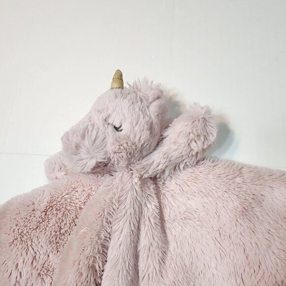 Kellytoy Sleeping unicorn pink plush lovey security blanket rattle toy - Picture 4 of 8